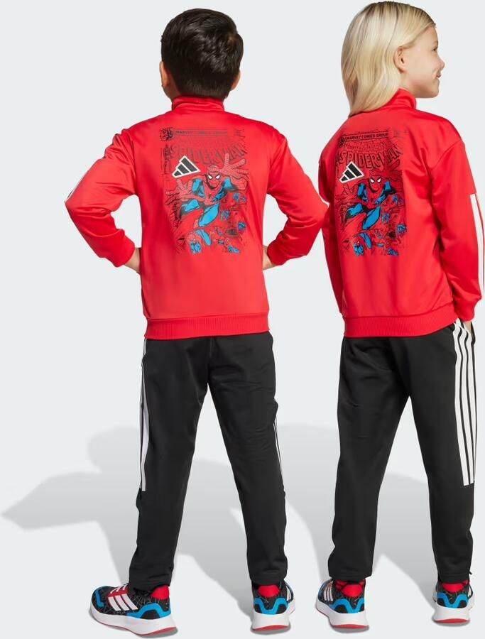 Adidas Spider- Full Zip Tracksuit Children Rood