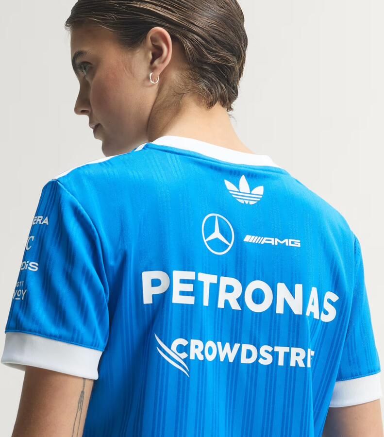 Adidas MERCEDES AMG PETRONAS FORMULA 1 TEAM BLUE WONDER AUTHENTIEK COUREURSSHIRT - Foto 6