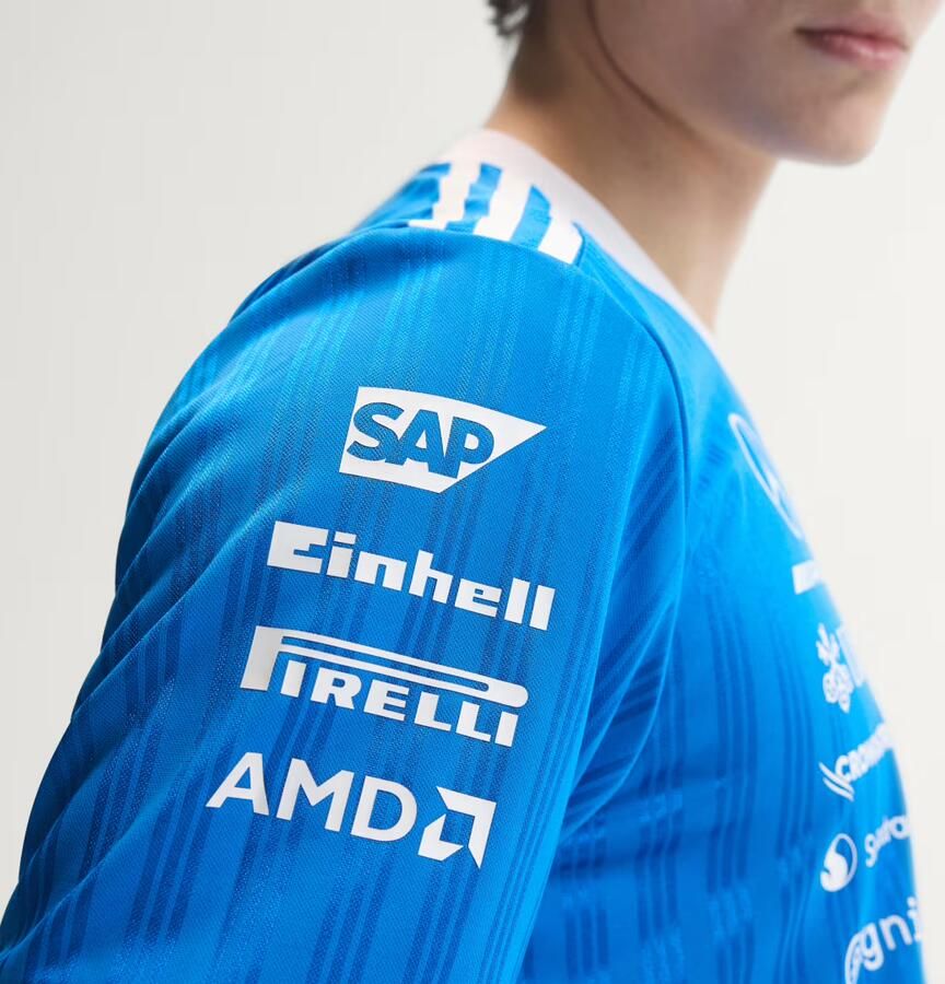 Adidas MERCEDES AMG PETRONAS FORMULA 1 TEAM BLUE WONDER AUTHENTIEK COUREURSSHIRT - Foto 5