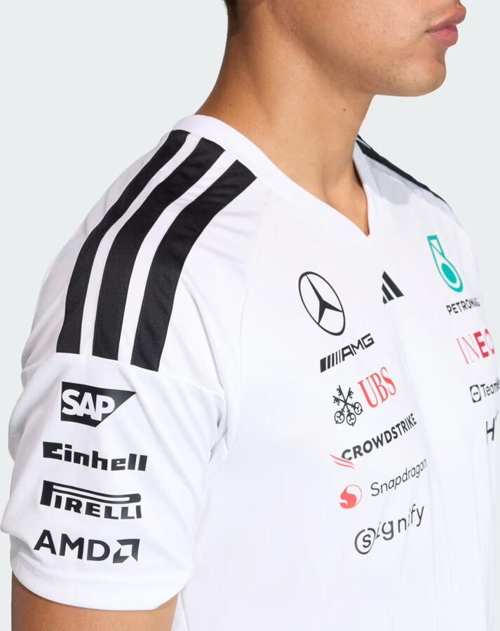 Adidas Mercedes Amg Petronas F1 Driver Shirt Wit- Heren Wit - Foto 4