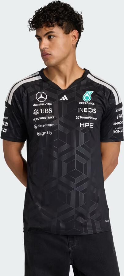 Adidas Mercedes Amg Petronas F1 Driver Shirt Zwart- Heren Zwart