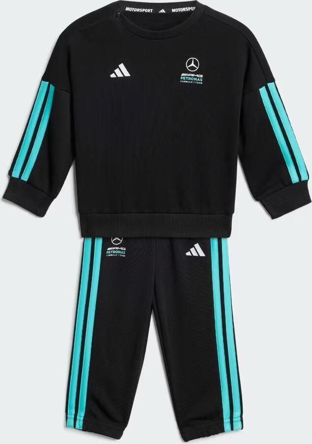 Adidas MERCEDES AMG PETRONAS FORMULA 1 TEAM DNA BABY JOGGINGPAK MET LANGE MOUWEN