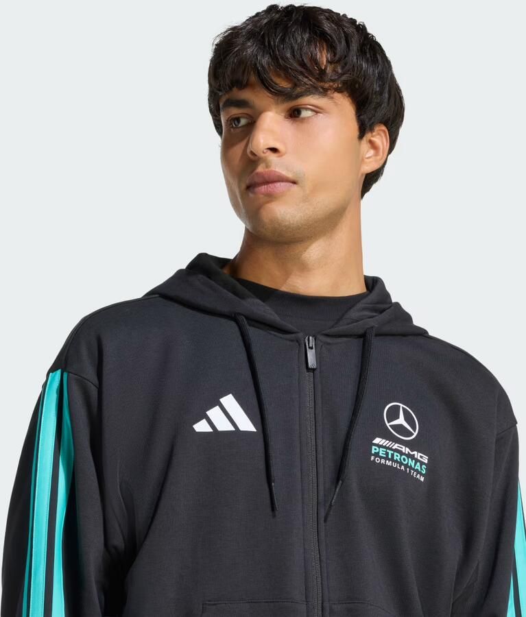 Adidas MERCEDES AMG PETRONAS FORMULA 1 TEAM DNA HOODIE MET LANGE RITSSLUITING - Foto 2