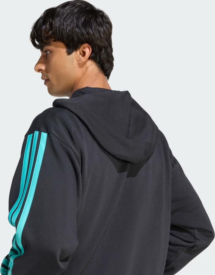Adidas MERCEDES AMG PETRONAS FORMULA 1 TEAM DNA HOODIE MET LANGE RITSSLUITING - Foto 3