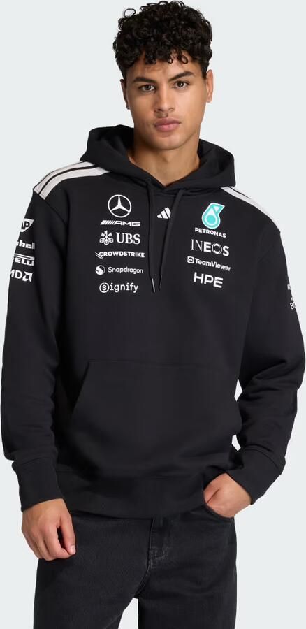 Adidas MERCEDES AMG PETRONAS FORMULA 1 TEAM DRIVER Sweatshirt MET CAPUCHON - Foto 2