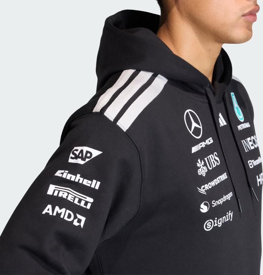 Adidas MERCEDES AMG PETRONAS FORMULA 1 TEAM DRIVER Sweatshirt MET CAPUCHON - Foto 4