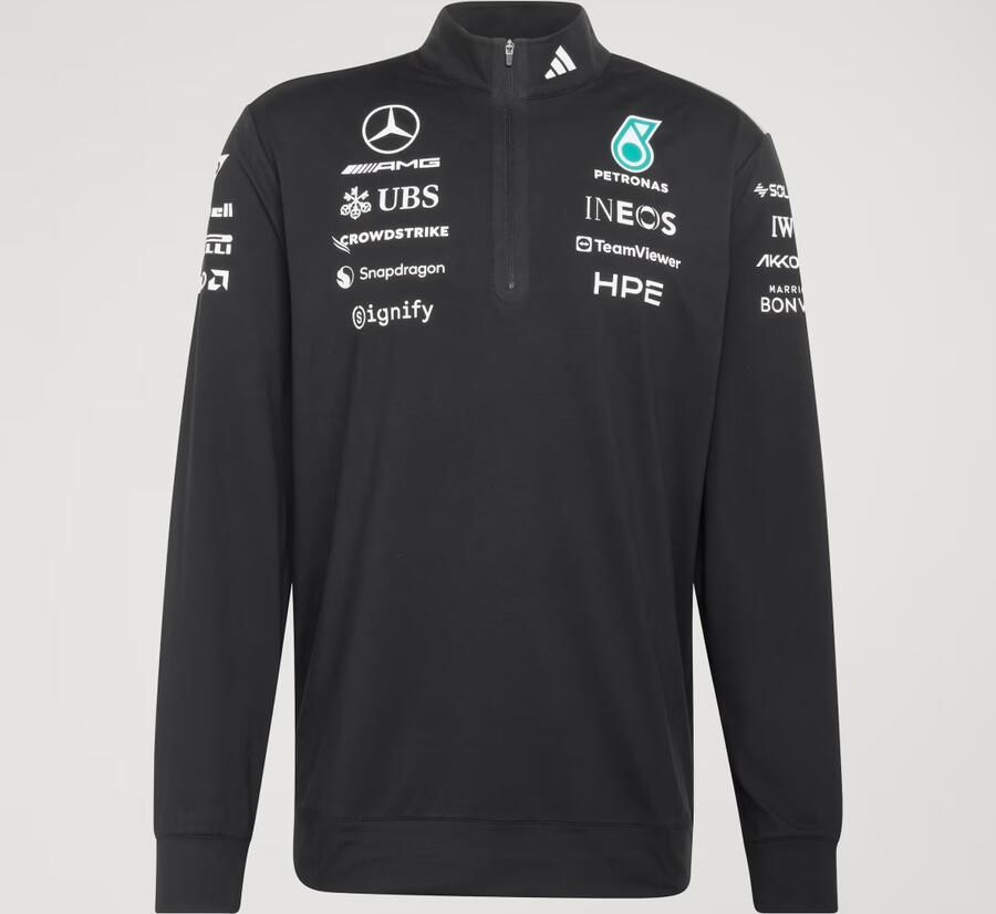 Adidas MERCEDES AMG PETRONAS FORMULA 1 TEAM ENGINEERS Sweatshirt MET KORTE RITS - Foto 6