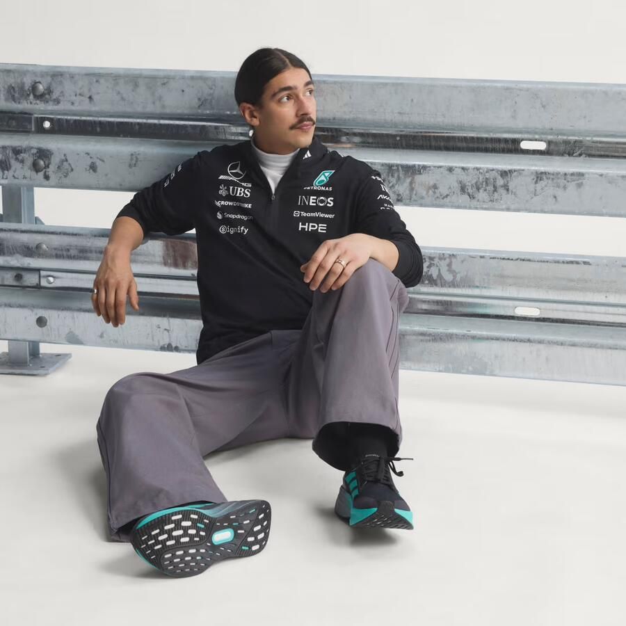 Adidas MERCEDES AMG PETRONAS FORMULA 1 TEAM ENGINEERS Sweatshirt MET KORTE RITS - Foto 4