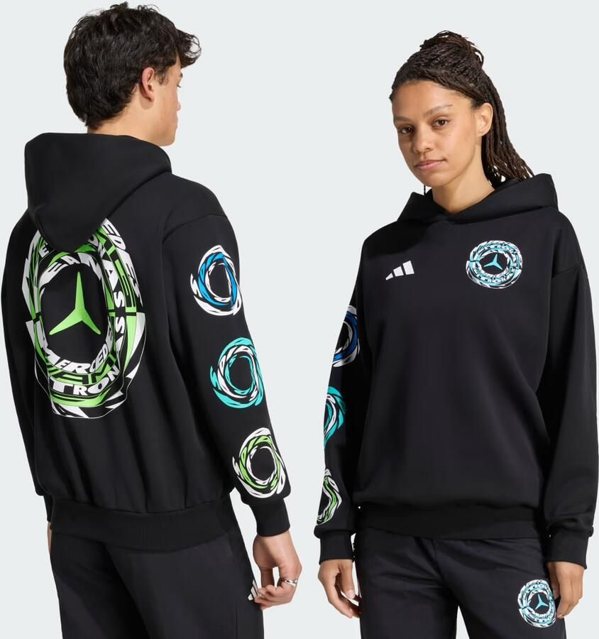 Adidas MERCEDES AMG PETRONAS FORMULA 1 TEAM LIGHTS ON HOODIE - Foto 2