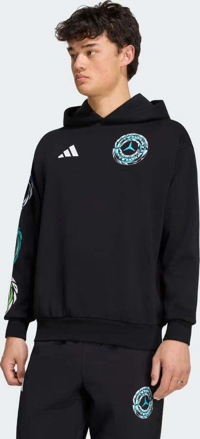 Adidas MERCEDES AMG PETRONAS FORMULA 1 TEAM LIGHTS ON HOODIE - Foto 6