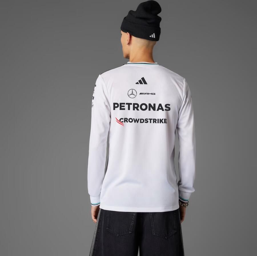 Adidas MERCEDES AMG PETRONAS FORMULA ONE TEAM AUTHENTIEK COUREURSSHIRT MET LANGE MOUWEN - Foto 6