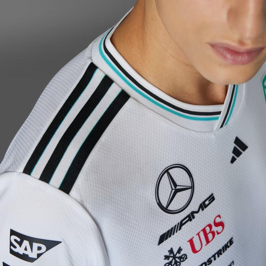 Adidas MERCEDES AMG PETRONAS FORMULA ONE TEAM AUTHENTIEK COUREURSSHIRT MET LANGE MOUWEN - Foto 3