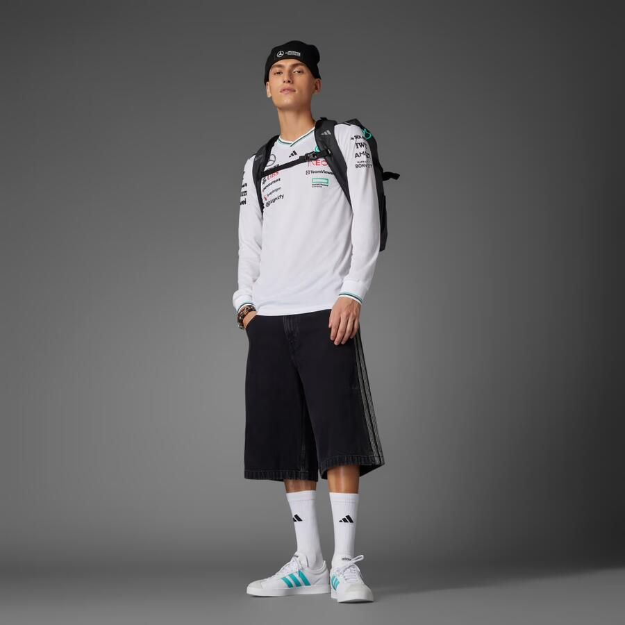Adidas MERCEDES AMG PETRONAS FORMULA ONE TEAM AUTHENTIEK COUREURSSHIRT MET LANGE MOUWEN - Foto 4