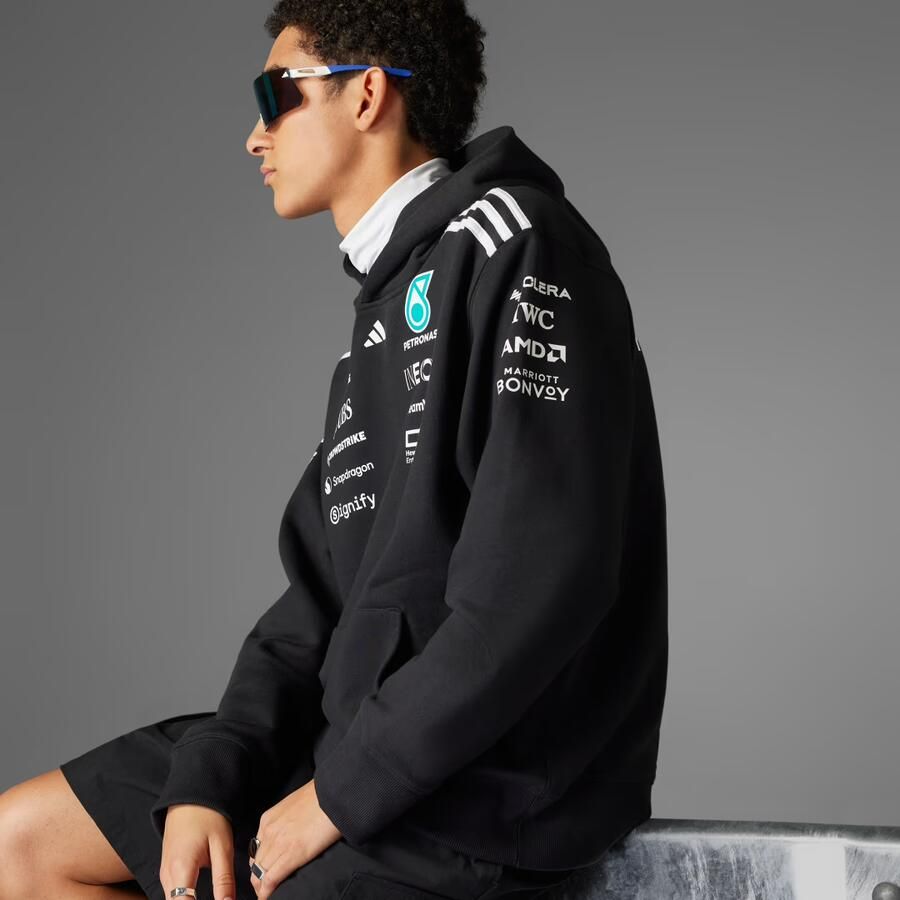 Adidas Mercedes AMG Petronas F1 Team Hoodie Zwart- Heren Zwart - Foto 4