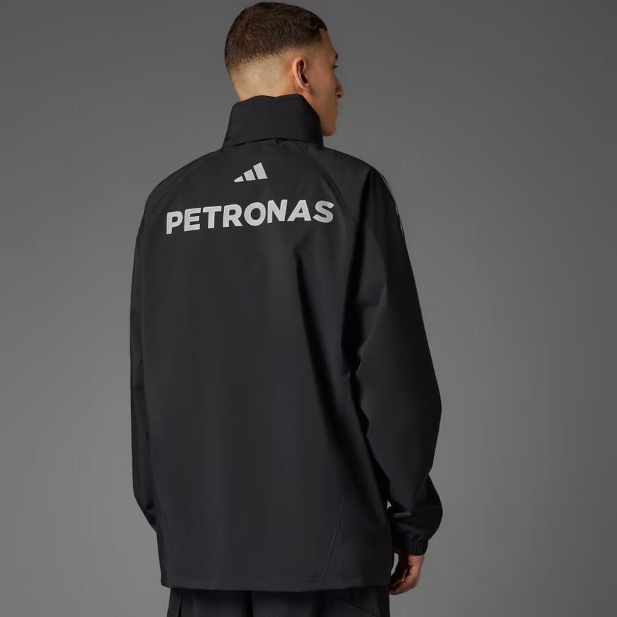 Adidas MERCEDES AMG PETRONAS FORMULA ONE TEAM MECHANICS REGENJACK Zwart- Heren Zwart