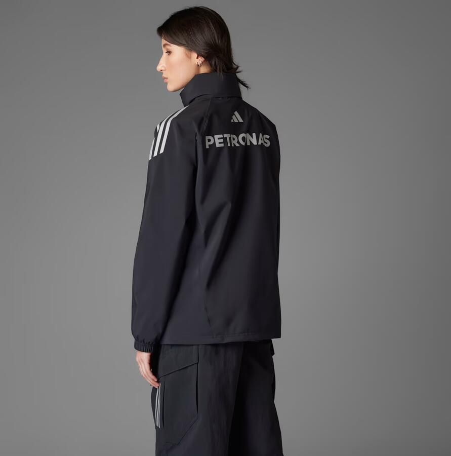 Adidas MERCEDES AMG PETRONAS FORMULA ONE TEAM MECHANICS REGENJACK Zwart- Dames Zwart - Foto 5