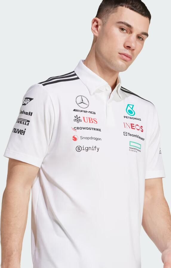 Adidas Mercedes AMG Petronas F1 Team Polo Shirt Wit- Heren Wit - Foto 3