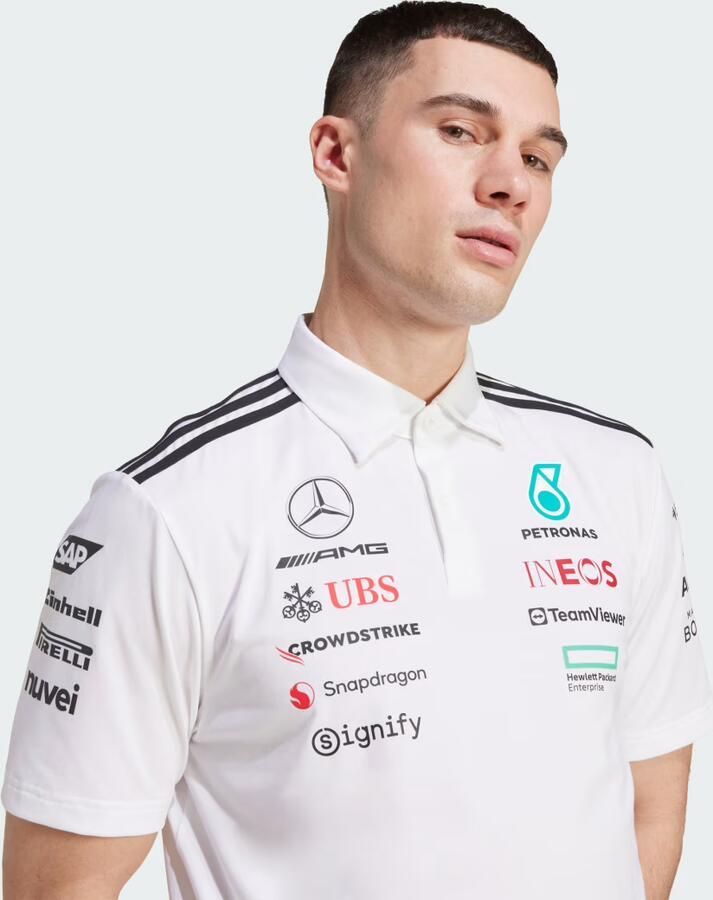 Adidas Mercedes AMG Petronas F1 Team Polo Shirt Wit- Heren Wit