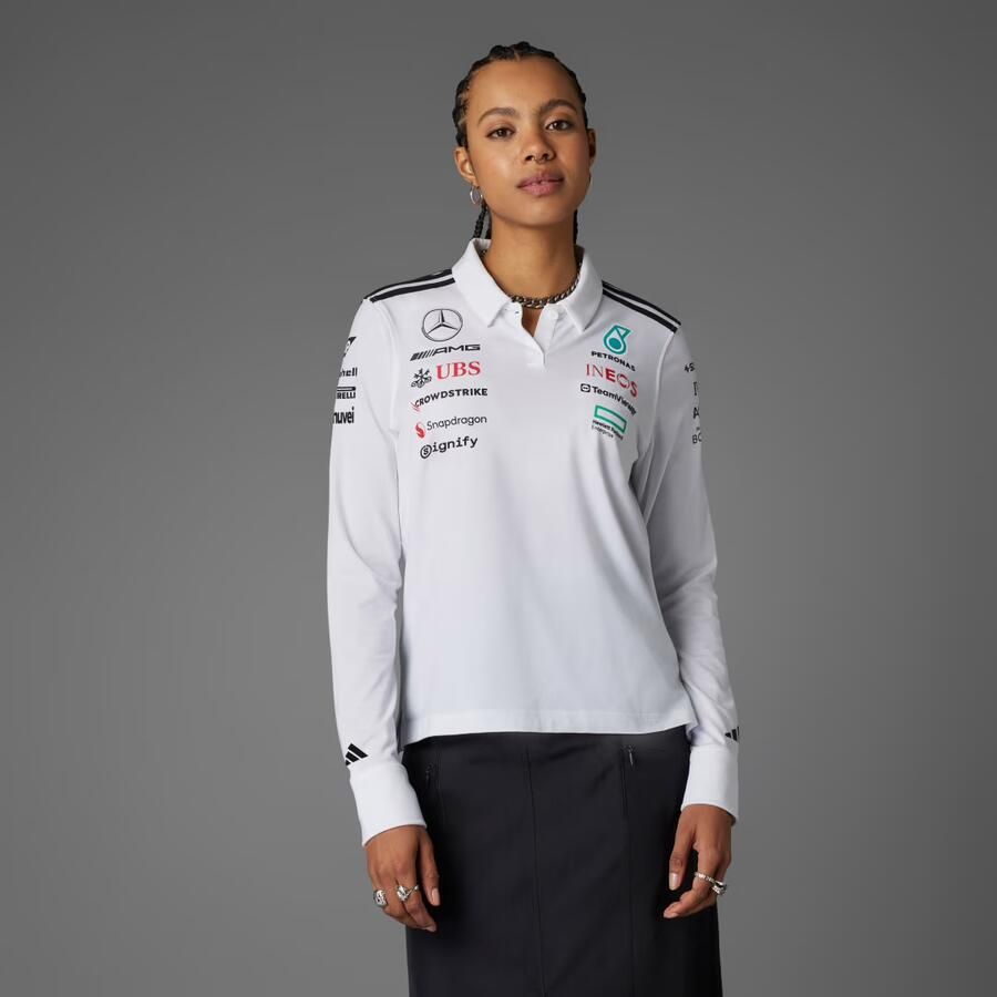 Adidas MERCEDES AMG PETRONAS FORMULA ONE TEAM POLO MET LANGE MOUWEN