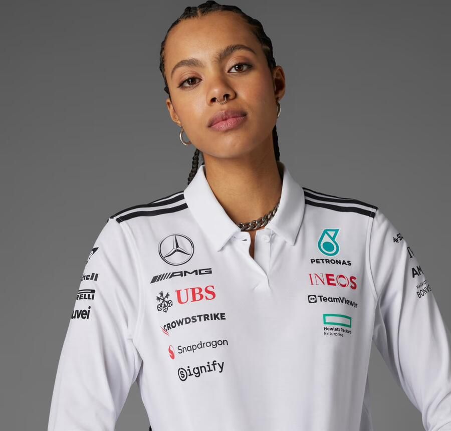 Adidas MERCEDES AMG PETRONAS FORMULA ONE TEAM POLO MET LANGE MOUWEN - Foto 6