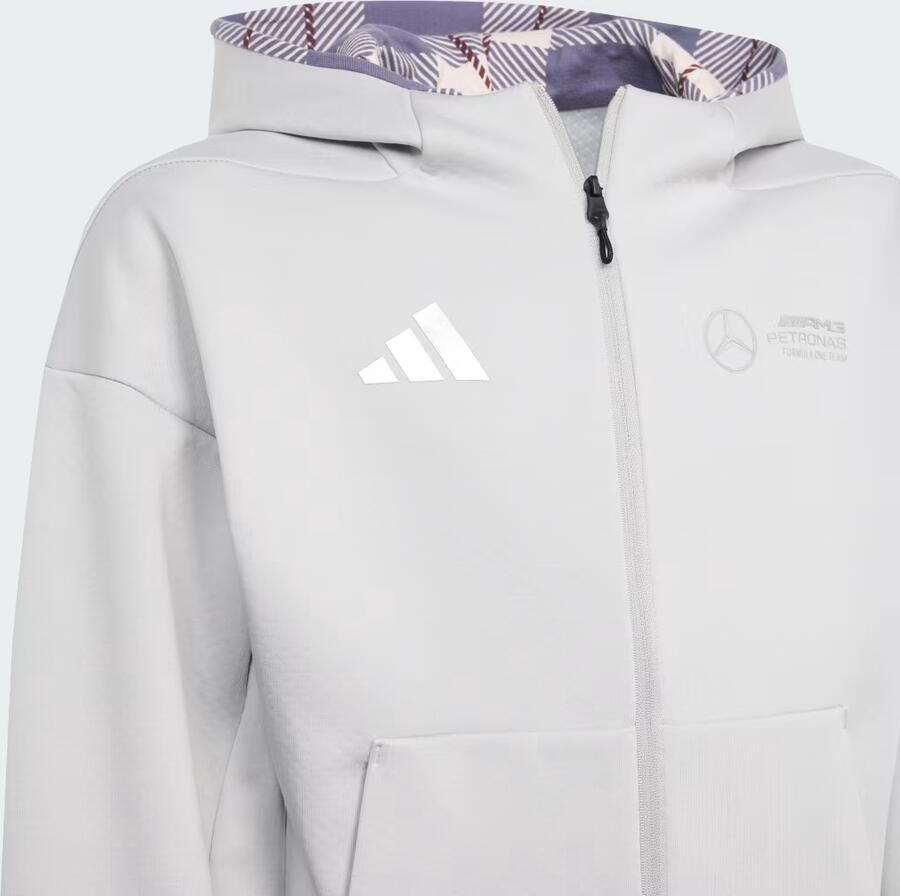 Adidas Mercedes AMG Petronas Formula One Team Silver Arrows Hoodie met Lange Ritssluiting Kids - Foto 2