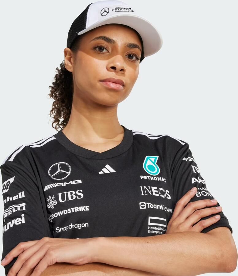 Adidas MERCEDES AMG PETRONAS FORMULA ONE TEAM SNAPBACK LOGO TRUCKERPET - Foto 2