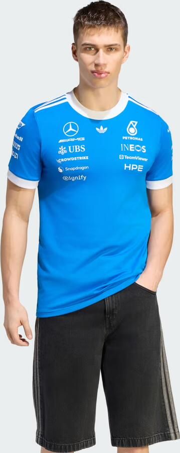 Adidas MERCEDES AMG PETRONAS FORMULE 1 TEAM BLUE WONDER COUREURSSHIRT