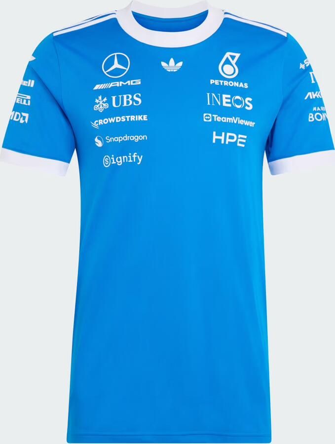 Adidas MERCEDES AMG PETRONAS FORMULE 1 TEAM BLUE WONDER COUREURSSHIRT - Foto 3