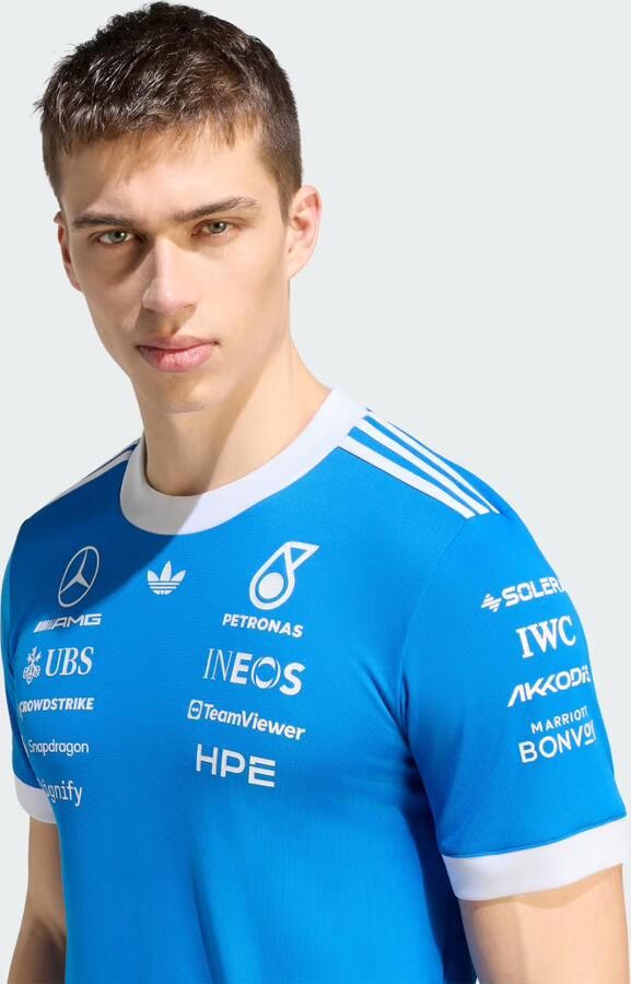 Adidas MERCEDES AMG PETRONAS FORMULE 1 TEAM BLUE WONDER COUREURSSHIRT - Foto 4