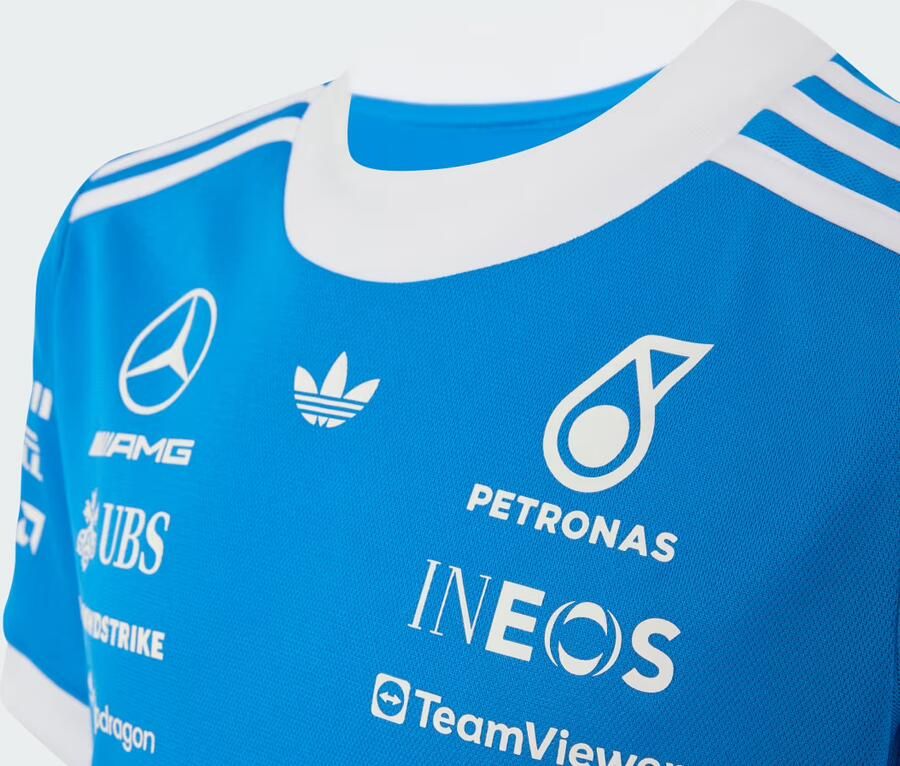 Adidas MERCEDES AMG PETRONAS FORMULE 1 TEAM BLUE WONDER COUREURSSHIRT - Foto 4