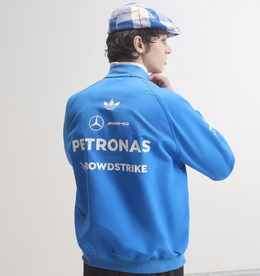 Adidas MERCEDES AMG PETRONAS FORMULE 1 TEAM BLUE WONDER HARRINGTON COUREURSJACK - Foto 4