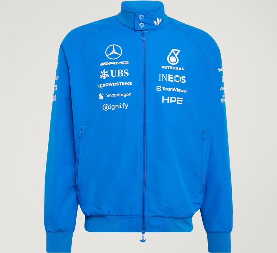 Adidas MERCEDES AMG PETRONAS FORMULE 1 TEAM BLUE WONDER HARRINGTON COUREURSJACK - Foto 5