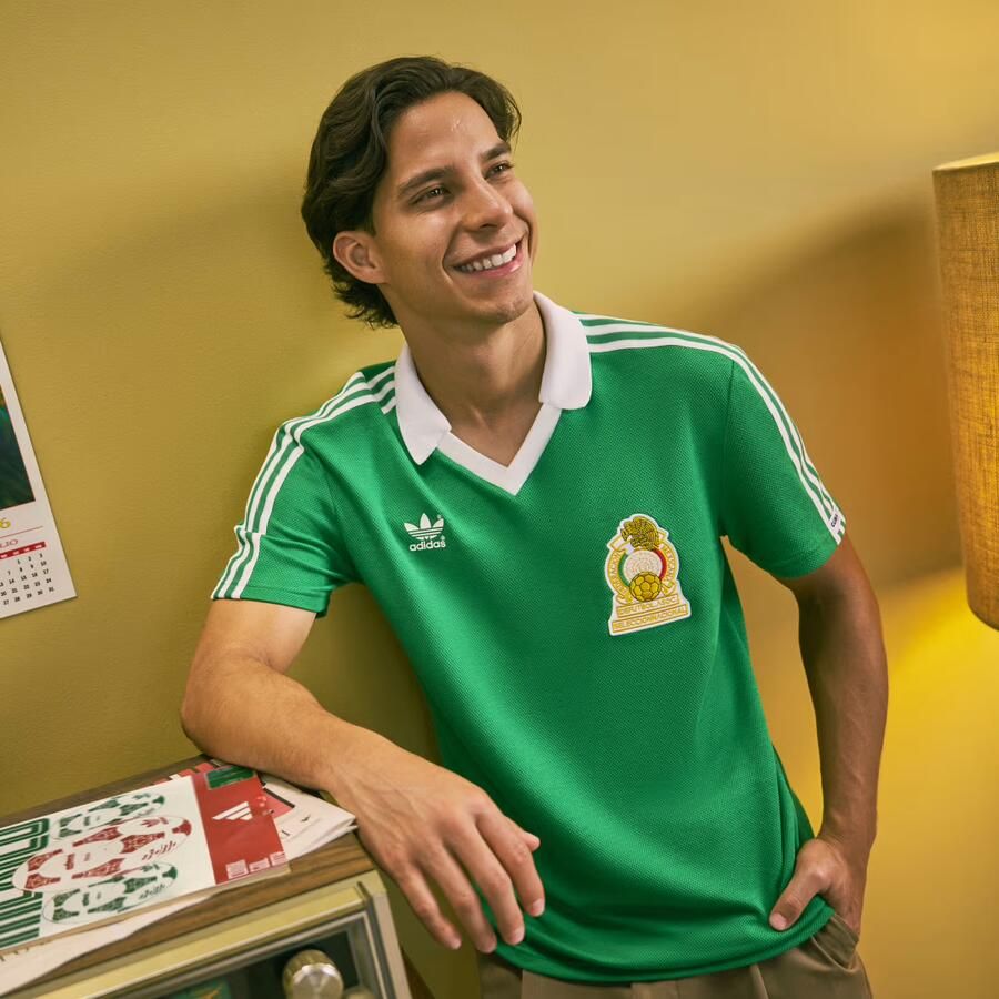 Adidas Originals Mexico '86 #9 Retro Home Shirt Groen- Groen