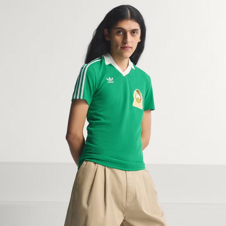 Adidas Originals Mexico '86 #9 Retro Home Shirt Groen- Groen - Foto 2