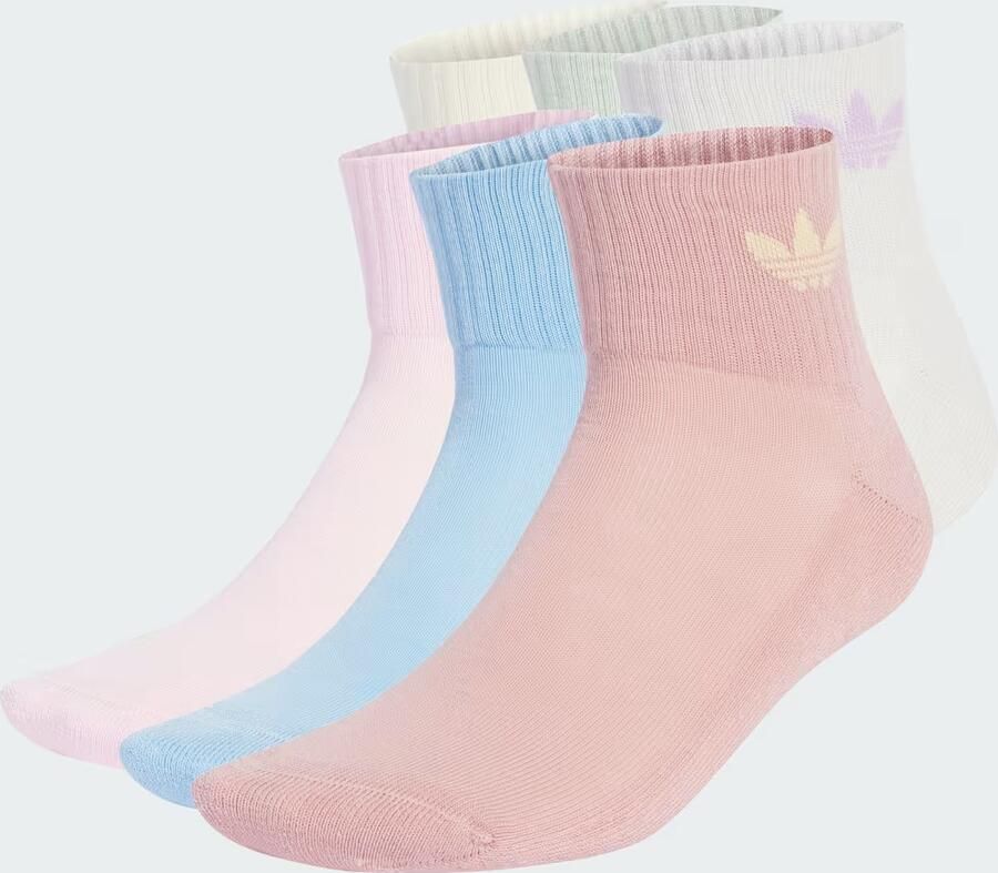 Adidas Originals 6 PACK 1 4 SOCKS wonder mauve linen green grey one Unisex Sokken multicolor Maat 37-39 Kleding - Foto 3
