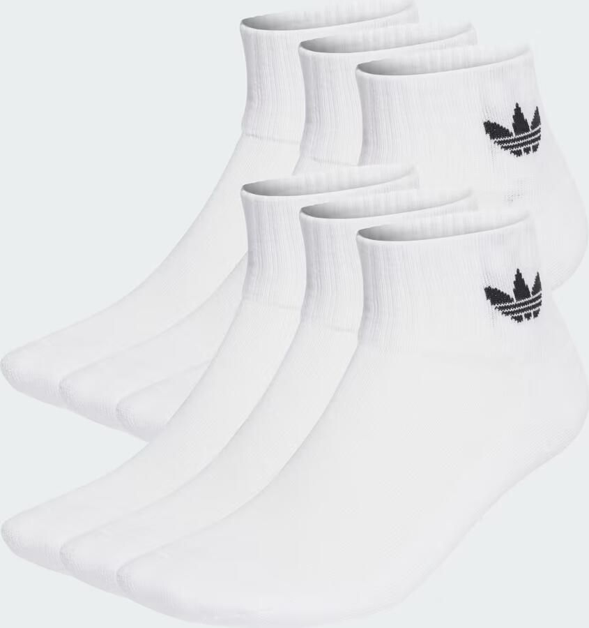 Adidas Originals Sportsokken 1 4 SOCKS 6P Enkelhoge sokken in trefoil stijl 6-pack (6 paar)