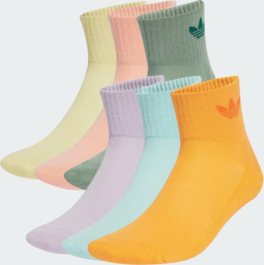 Adidas Originals Sportsokken MID ANKLE SCK 6 Enkelhoge sokken in trefoil stijl 6-pack (6 paar) - Foto 2