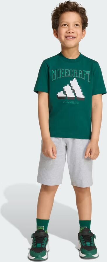 Adidas x Minecraft T-Shirt Shorts Set Children Groen Kind Groen - Foto 6
