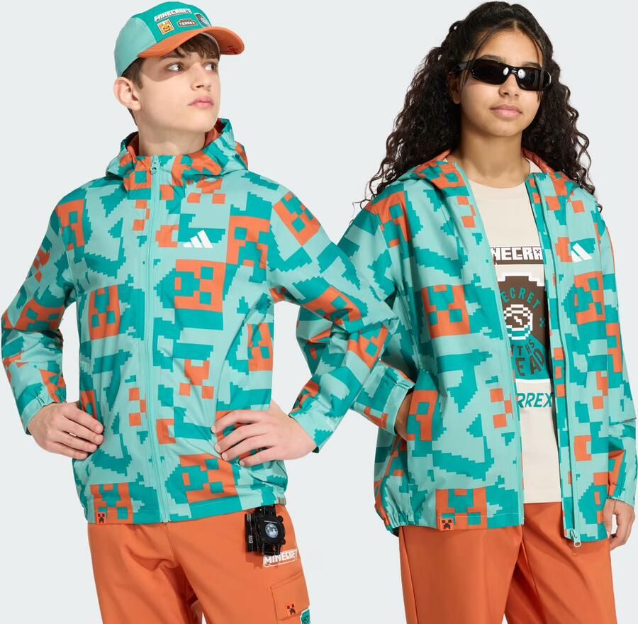 Adidas Minecraft Terrex 2 Layer CLIMAPROOF Regenjack