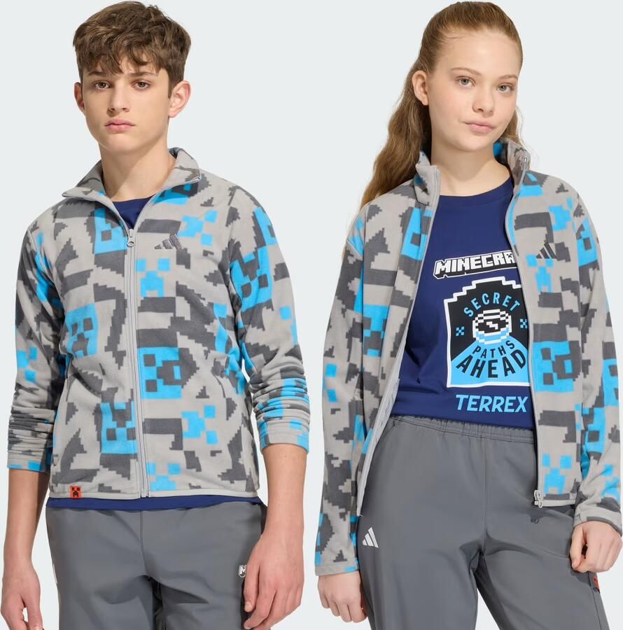 Adidas Minecraft Terrex CLIMAWARM Fleece Jack met Lange Ritssluiting