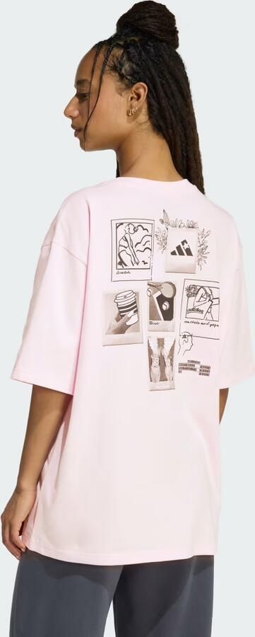 Adidas MINI EMBROIDERY OVERSIZED GRAPHIC T-SHIRT - Foto 5