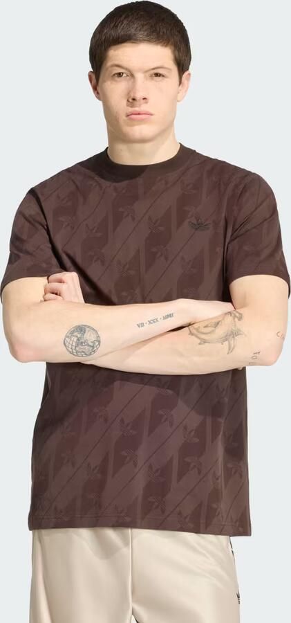 Adidas Originals regular fit t-shirt van puur katoen met all-over logomotief - Foto 2