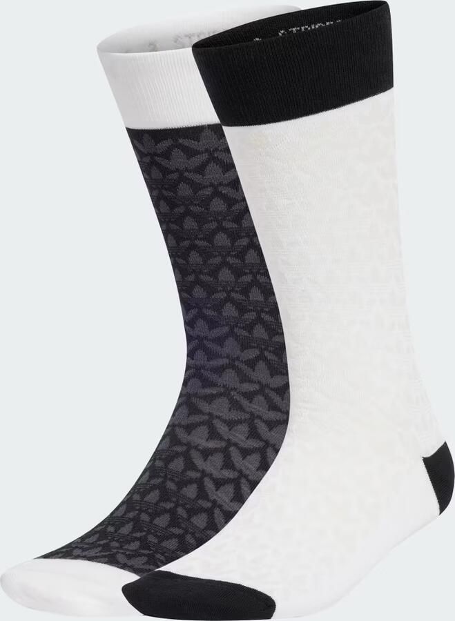 Adidas Originals Crew Socks Monogram (2 Pack) Unisex Sokken zwart Maat 43-45 Kleding - Foto 4