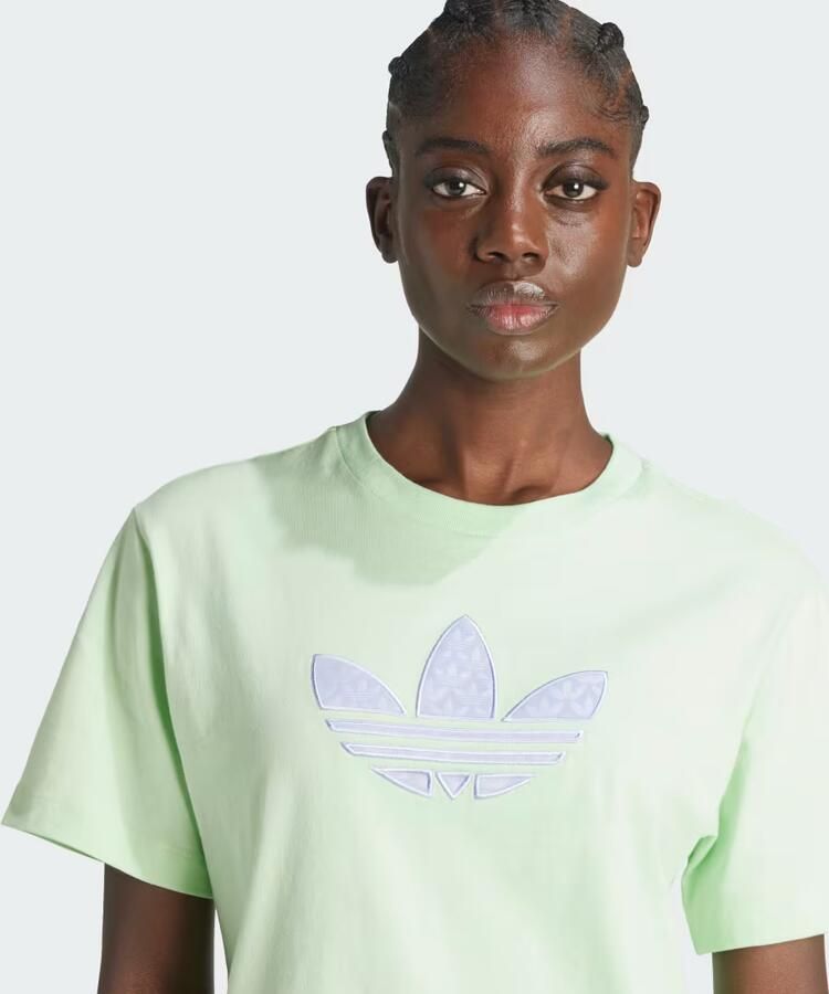 Adidas Originals Mint Green Monogram Trefoil Tee Green Dames - Foto 2