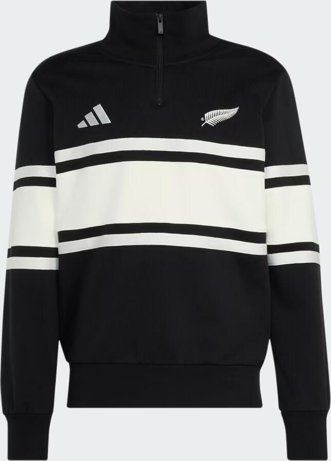 Adidas New Zealand Rugby Leisurewear Sweatshirt met Korte Rits - Foto 3