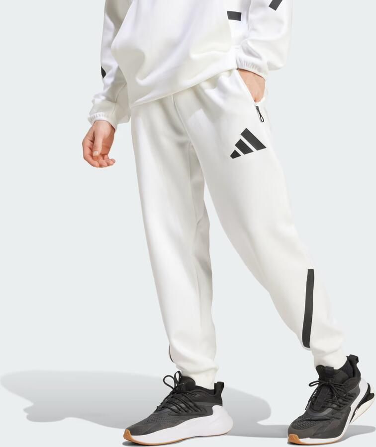 Adidas Teamwork Geïnspireerde Witte Sportieve Broek White Heren - Foto 7