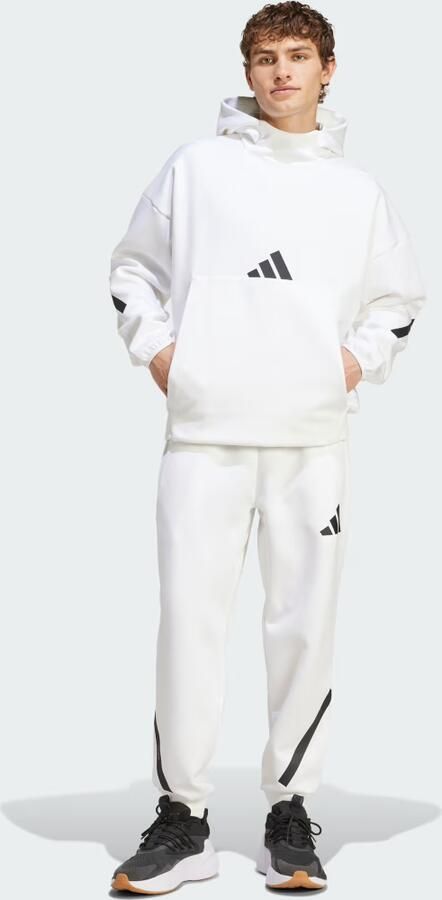 Adidas Teamwork Geïnspireerde Witte Sportieve Broek White Heren - Foto 5
