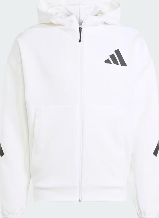 Adidas Hooded Track Jacket met volledige rits Wit White Heren - Foto 3