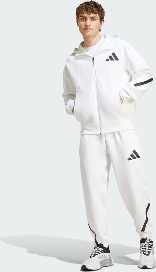 Adidas Hooded Track Jacket met volledige rits Wit White Heren - Foto 5
