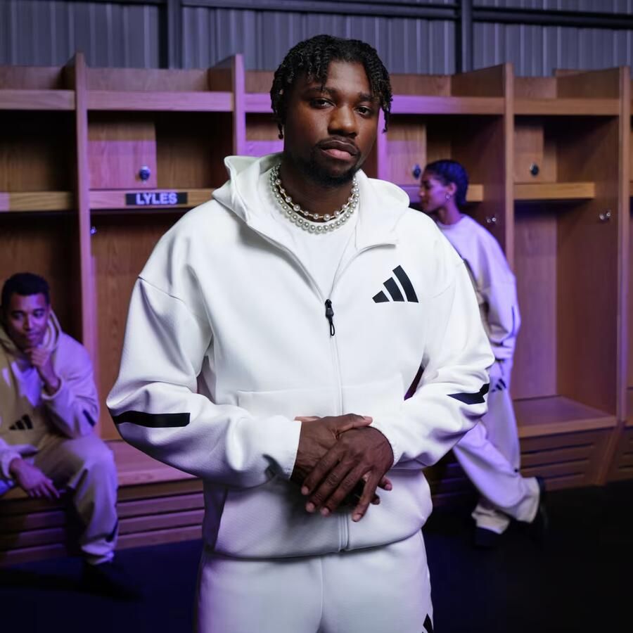 Adidas Hooded Track Jacket met volledige rits Wit White Heren - Foto 2